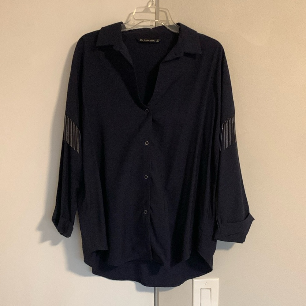 Zara Navy blouse